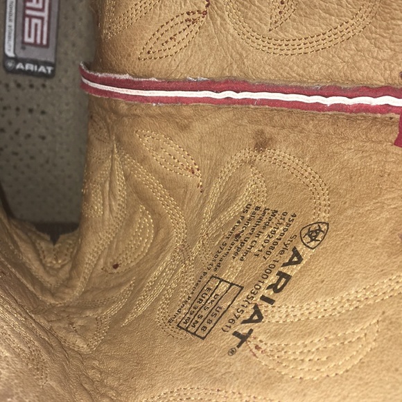 ARIAT Red Boots Size 8B EUC 1001035 15761 - Picture 2 of 8